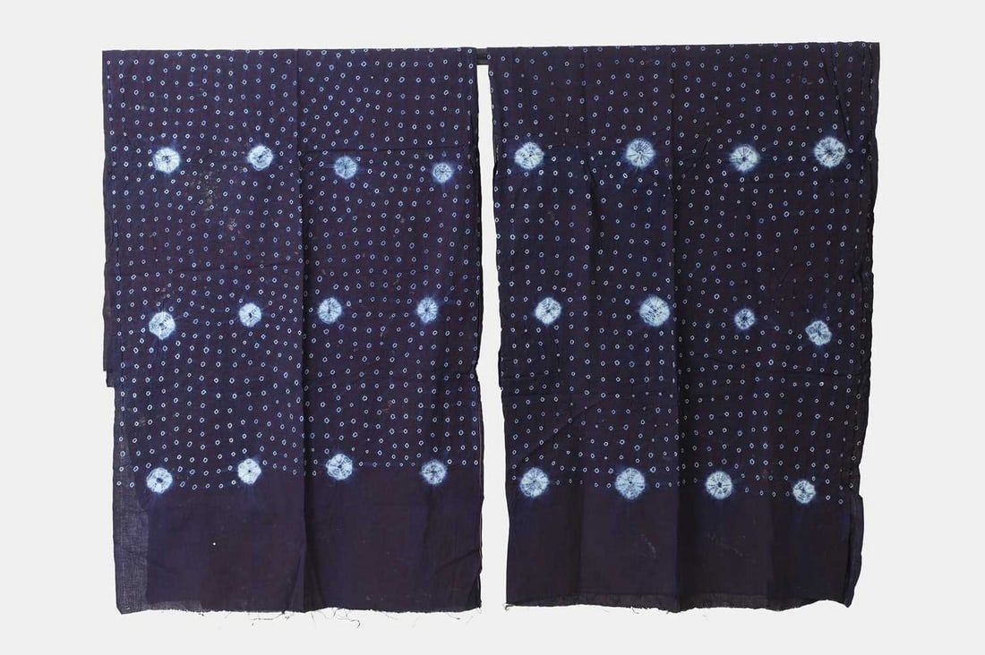 Two Yoruba adire eleso indigo cloths, fourth quarter of the 20th century, Nigerian, (1 of 3)