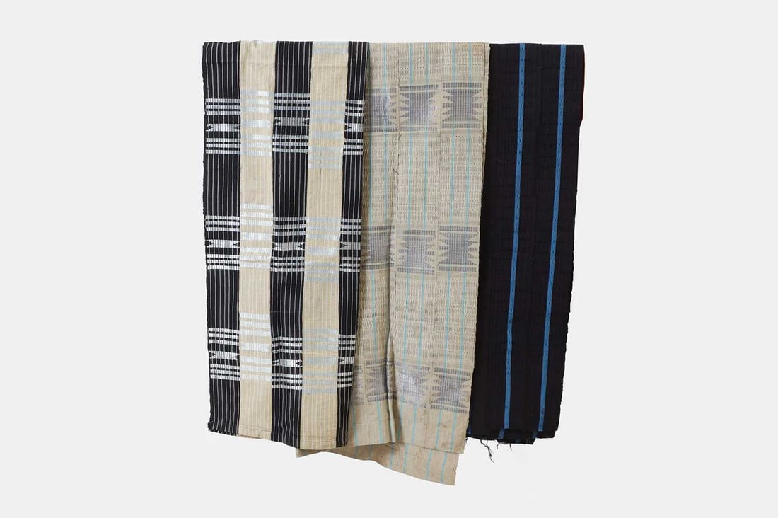 Three Yoruba stripweave cloths, third quarter of the 20th century, West African, (1 of 2)