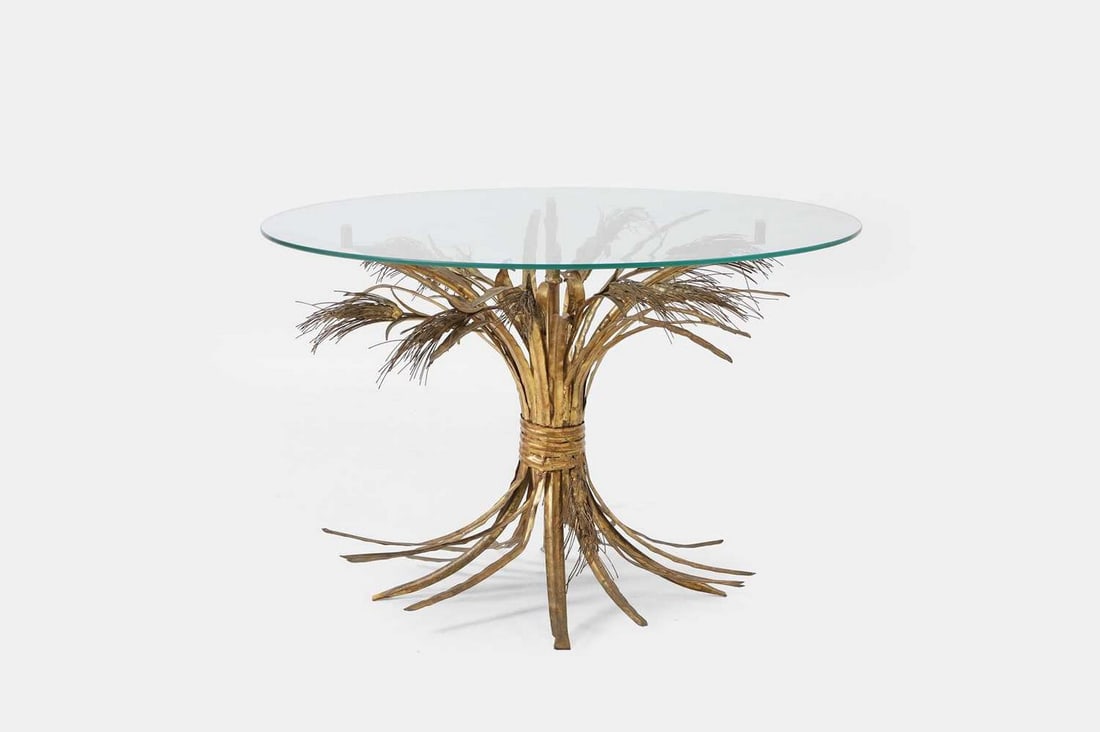A Hollywood Regency 'wheat-sheaf' coffee table, mid to late 20th century, (1 of 2)