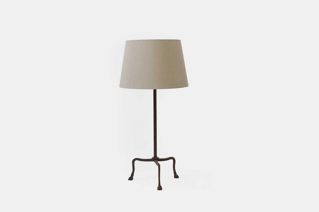 A patinated metal table lamp, of recent manufacture, (1 of 4)