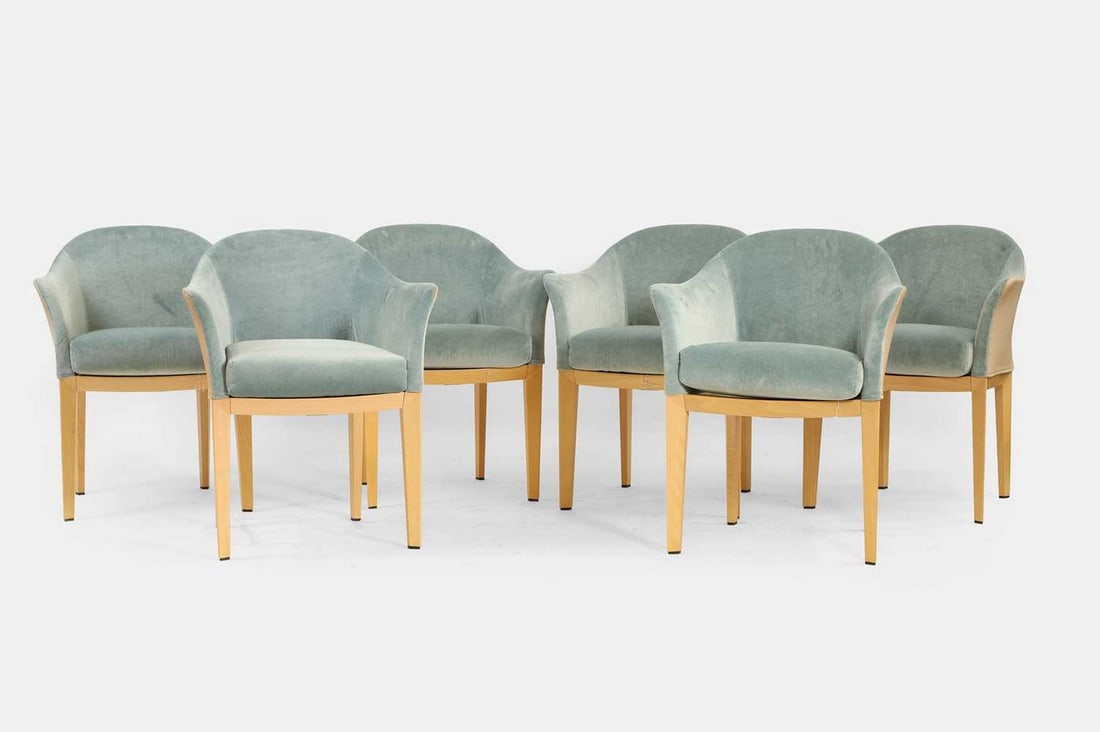 A set of six 'Normal' dining chairs by Massimo Scolari for Giorgetti, of recent manufacture, (1 of 3)