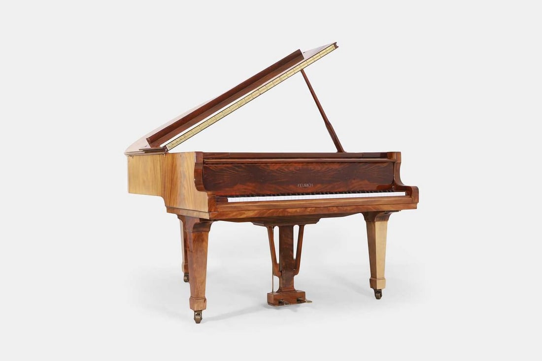 A Feurich mahogany-cased grand piano, circa 1977, (1 of 4)