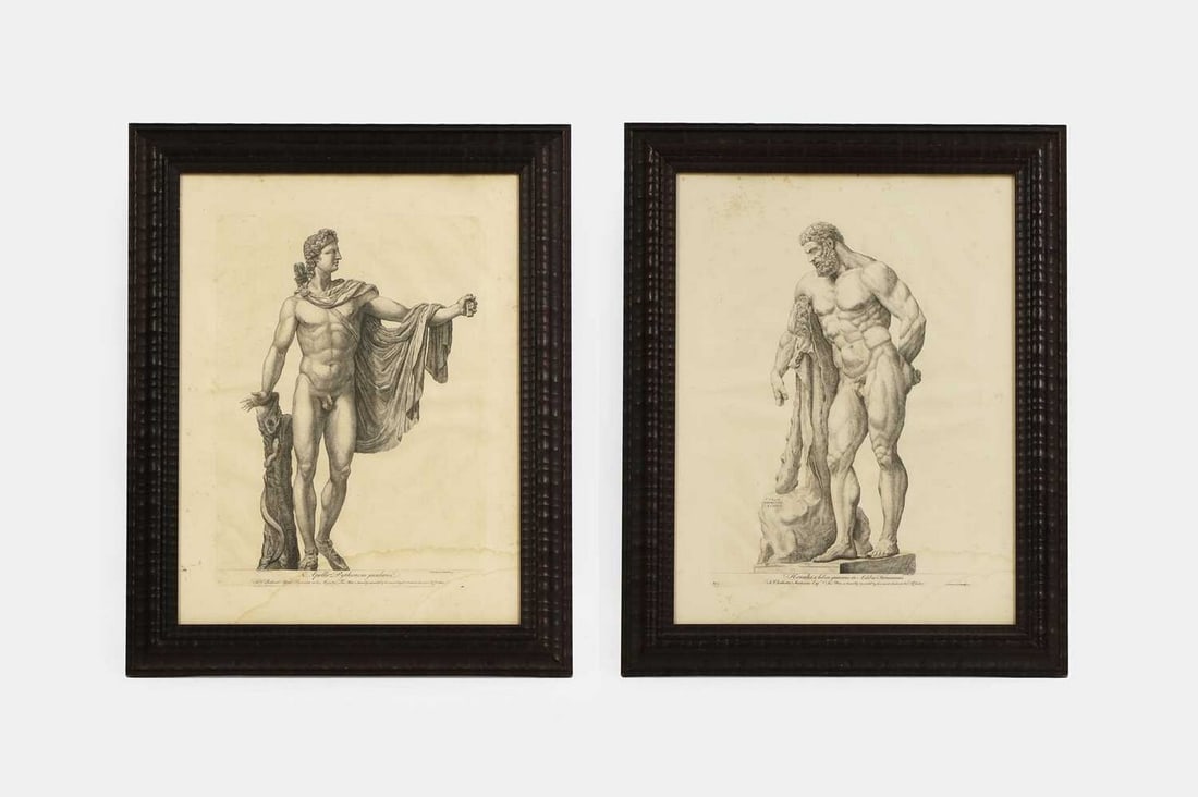 Richard Dalton (circa 1715-1791) 'The Apollo Belvedere' and 'The Farnese Hercules' (1 of 5)