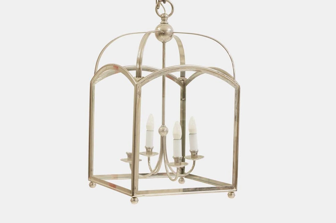 A pair of four-branch hall lanterns, of recent manufacture, (1 of 3)