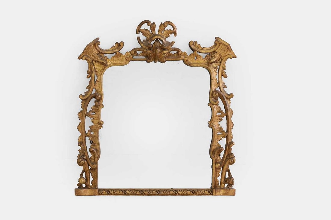 A giltwood rococo wall mirror, mid-18th century, (1 of 3)