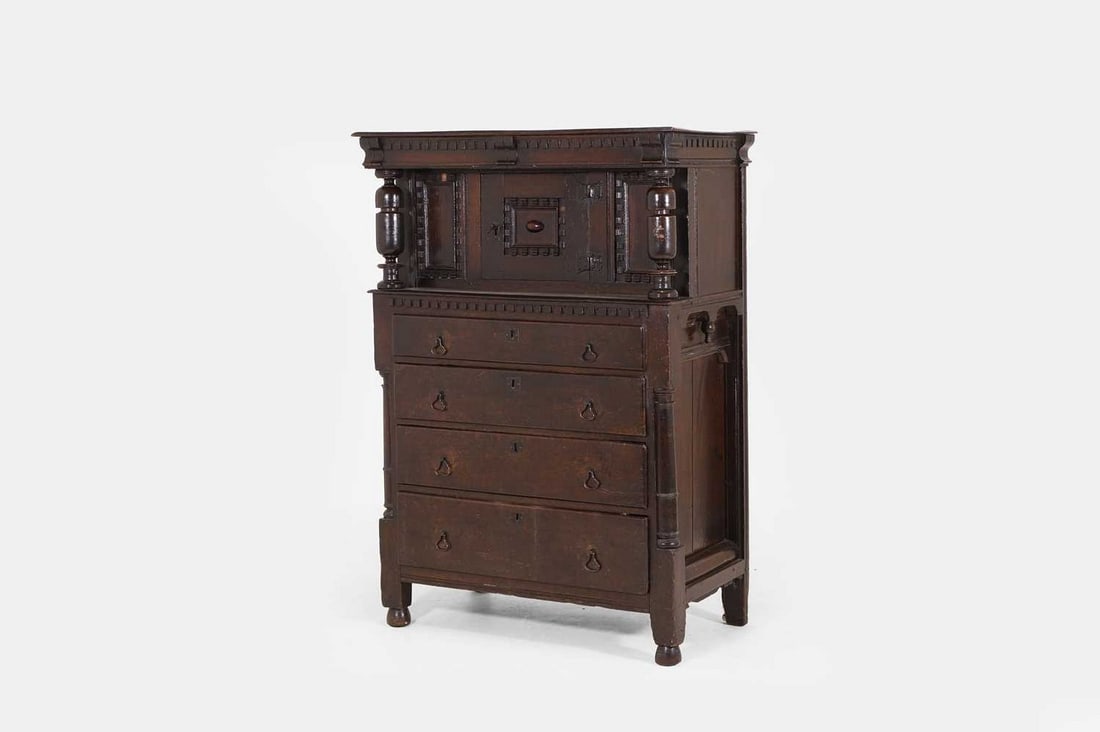 A William and Mary oak buffet, circa 1680, (1 of 3)