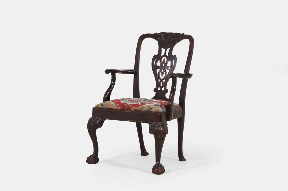 A George III mahogany elbow dining chair, circa 1760, (1 of 3)
