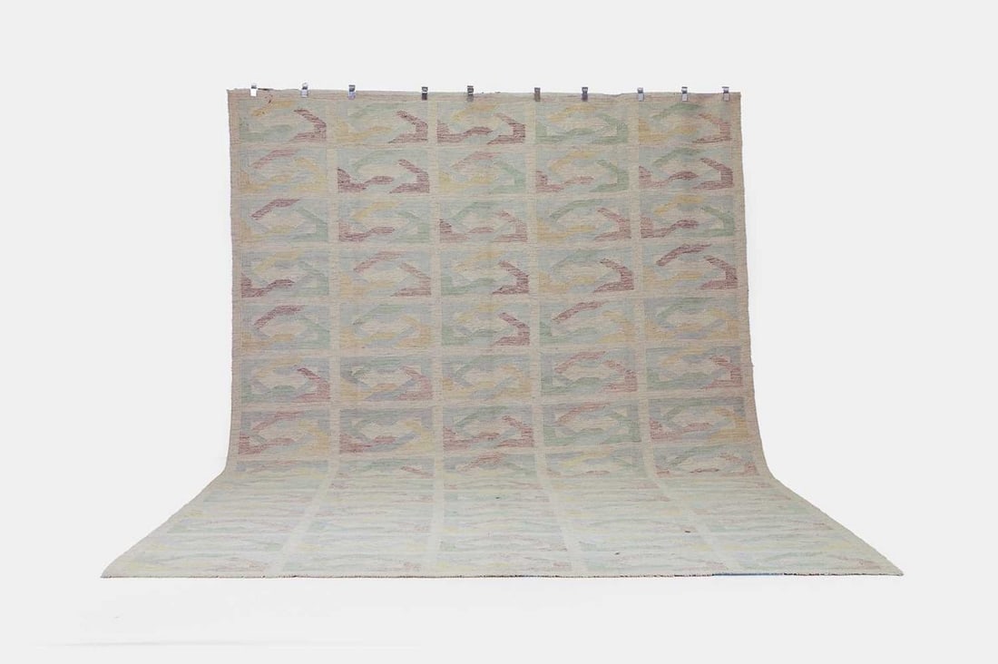 A Scandinavian-style flat-weave wool carpet, of recent manufacture, (1 of 3)