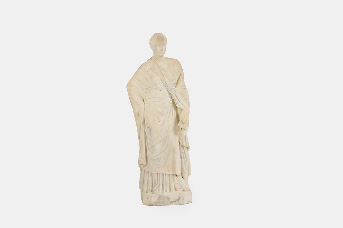 After François-Joseph Bosio, 19th century, Italian, a Carrara marble statue of Ceres, (1 of 11)