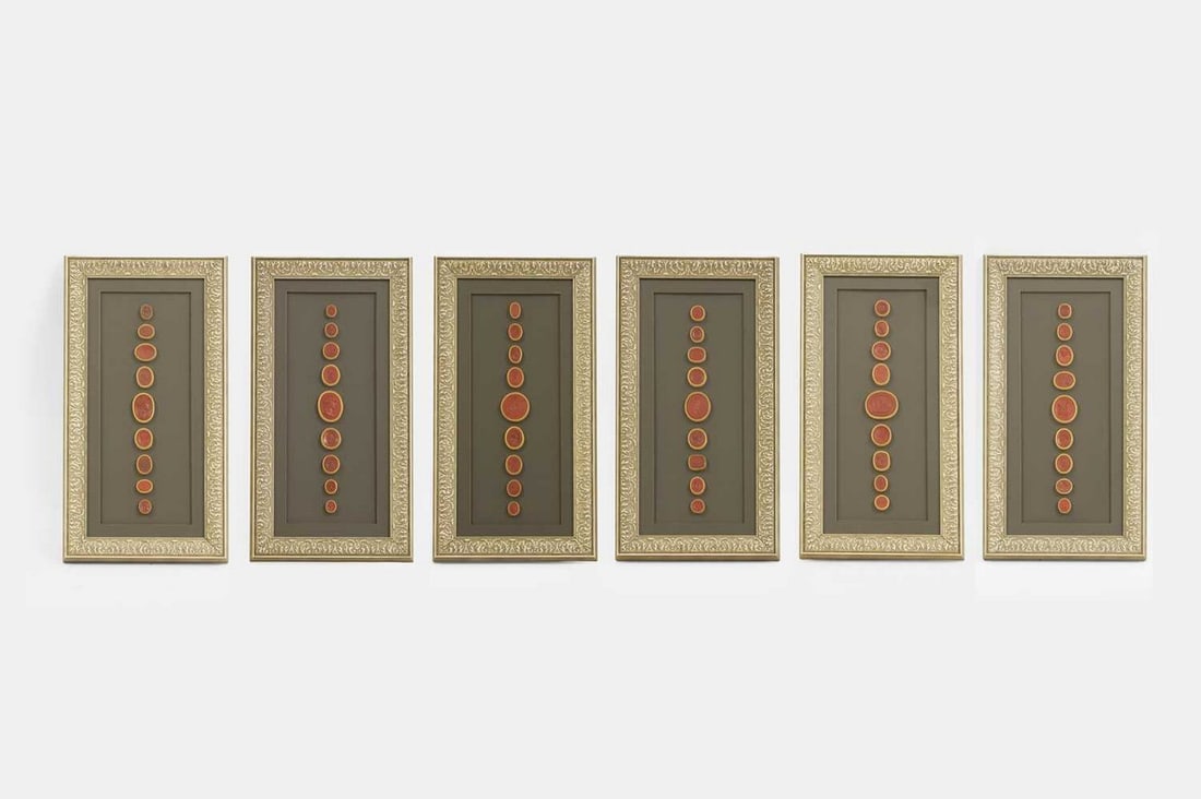A collection of red wax intaglios, late 19th/early 20th century, Italian, (1 of 8)