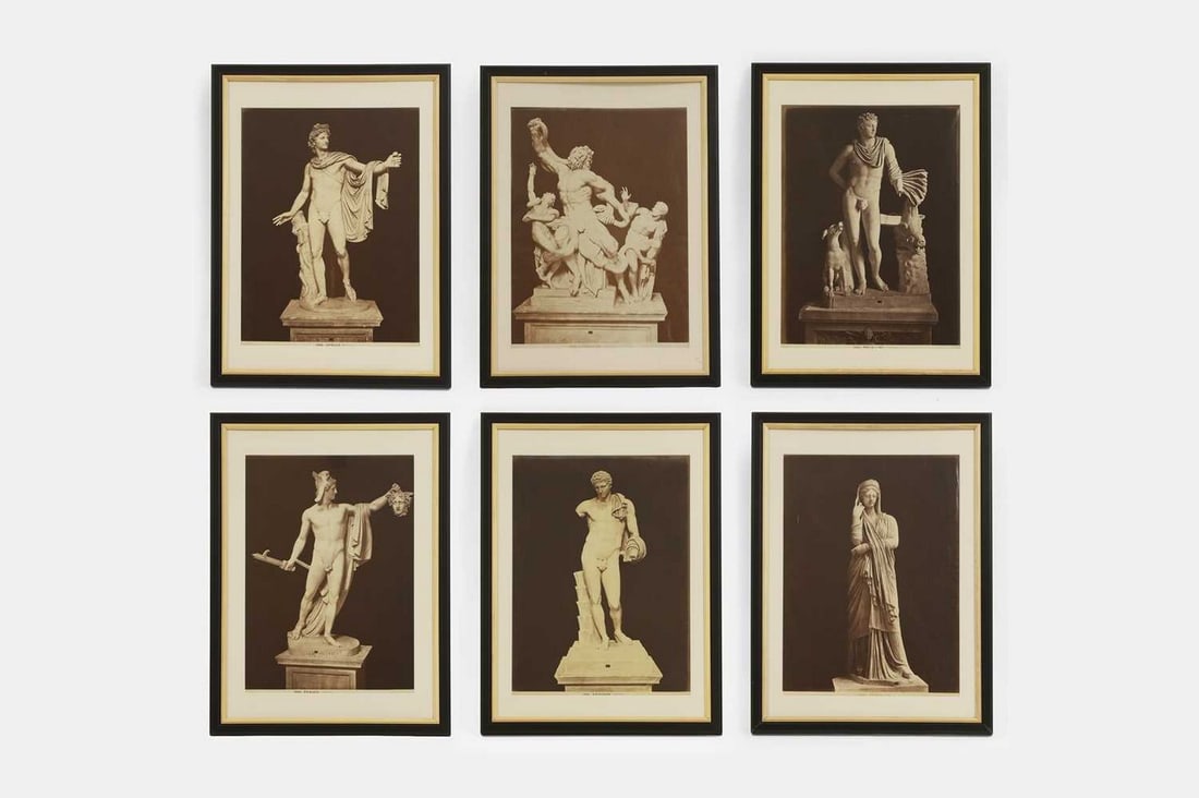 James Anderson (British, 1813-1877) A set of six photographs of classical statues from the Vatican (1 of 8)