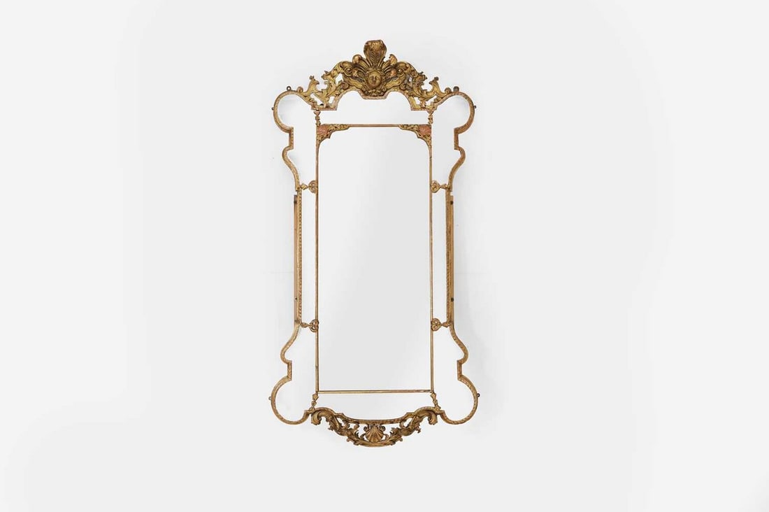 A large George I-style giltwood pier mirror, 19th century, (1 of 5)