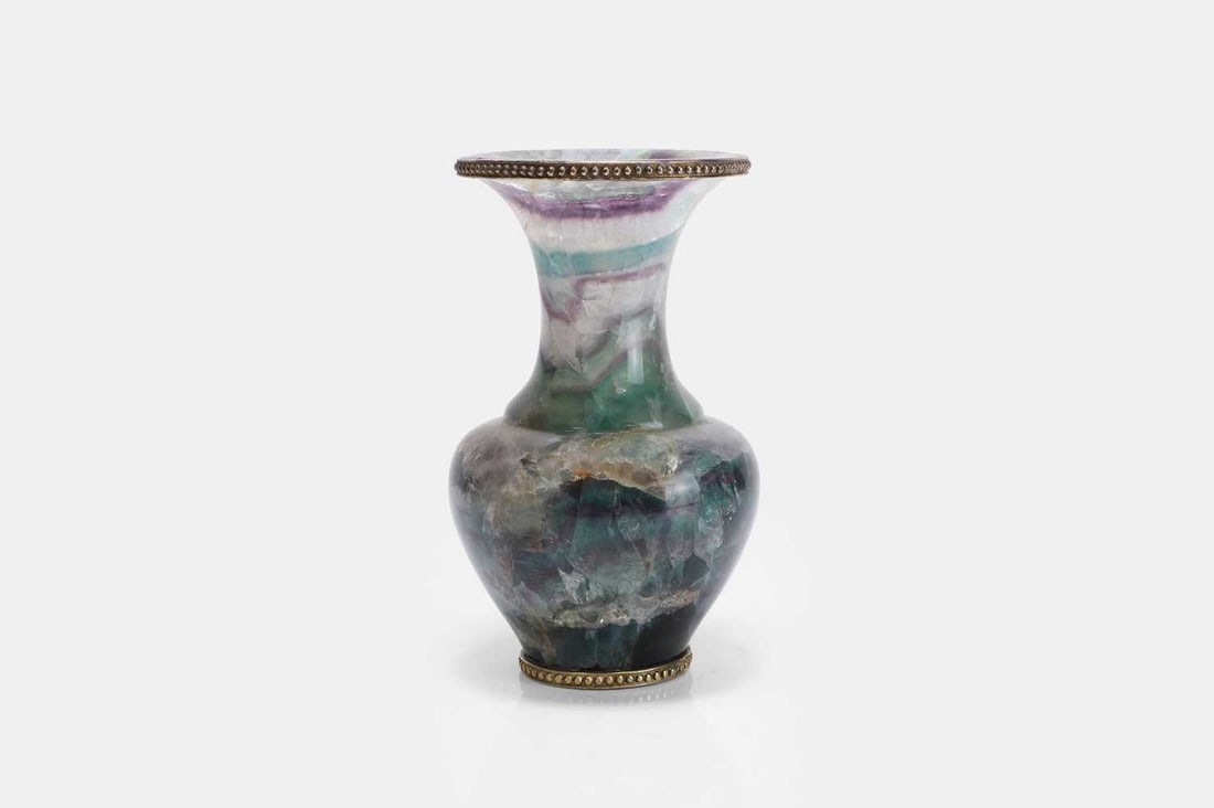 A fluorite vase, 20th century, (1 of 4)