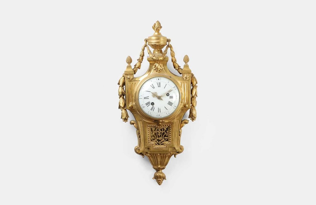 A Louis XVI ormolu cased cartel clock, late 18th century, attributed to Robert Osmond, (1 of 4)