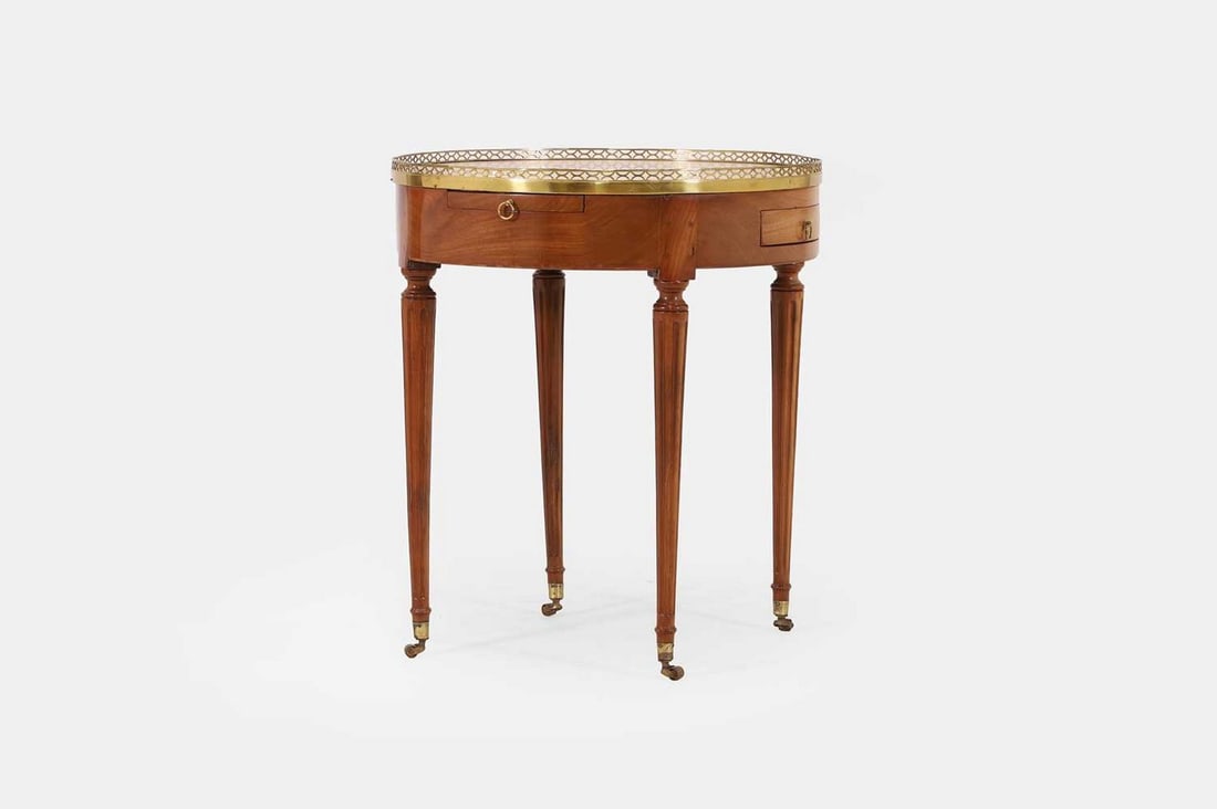 A Louis XVI mahogany bouillotte table, late 18th century, (1 of 4)