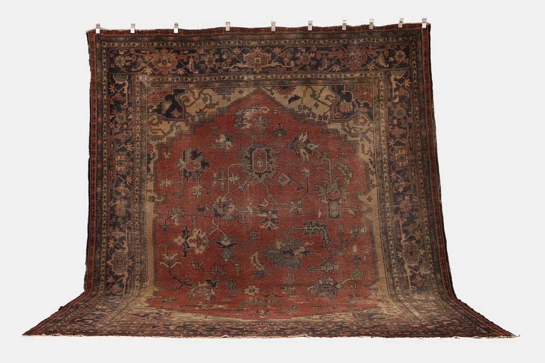 A Persian Heriz wool carpet, 20th century, (1 of 3)