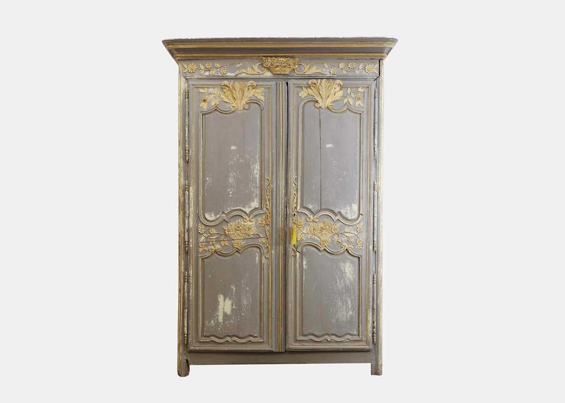 A painted and parcel-gilt armoire, 19th century, French, (1 of 1)