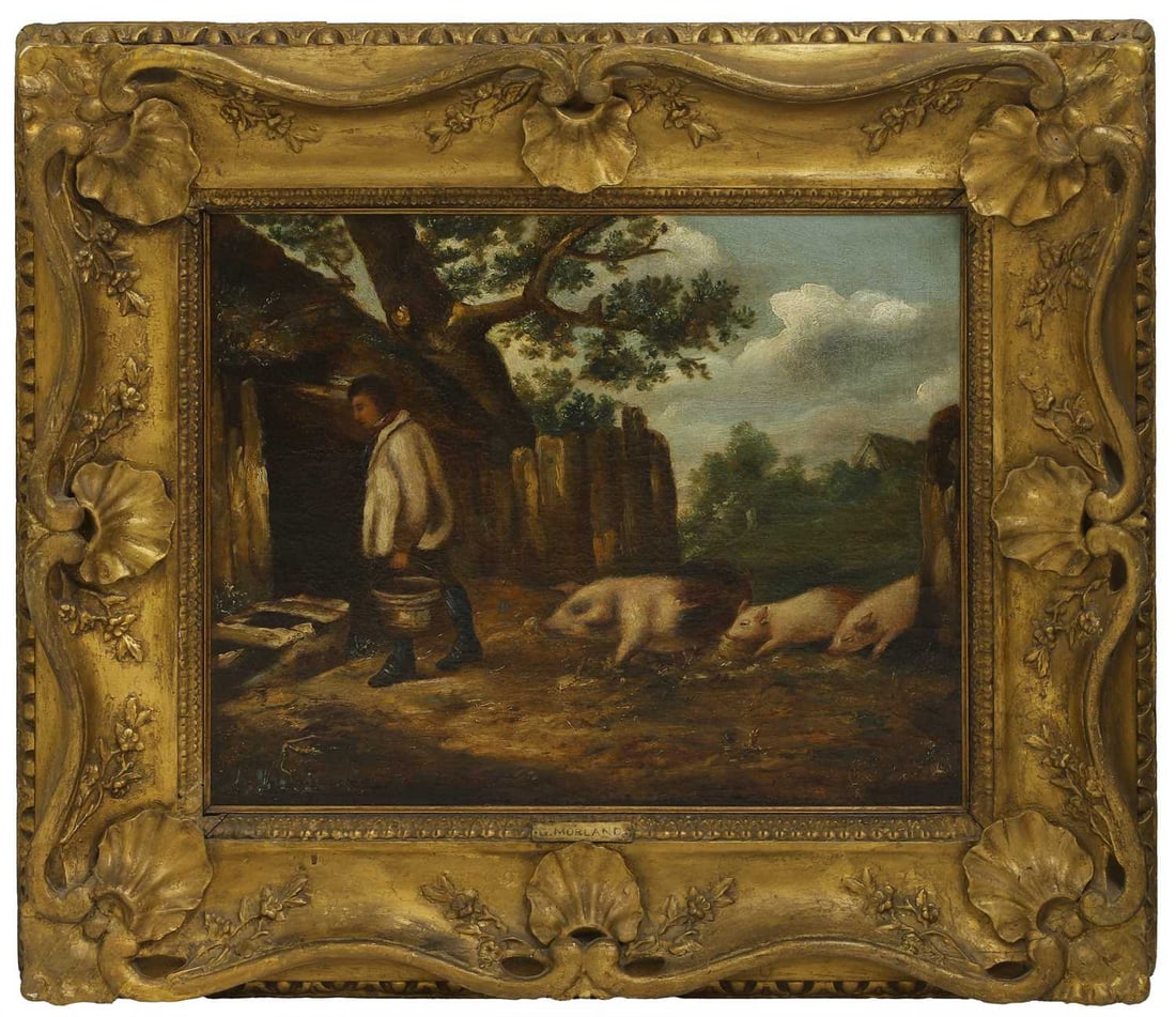 Manner of George Morland In the pigsty - 2