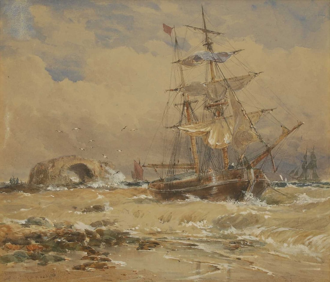 Thomas Bush Hardy (British, 1842-1897) 'The Wreck' (1 of 4)