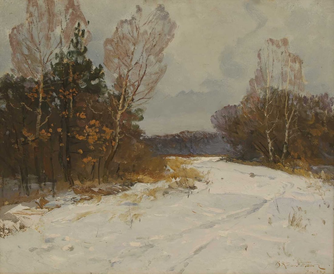 Viktor Koshevoi (Ukrainian, 1924-2006) 'Winter Day' (1 of 4)