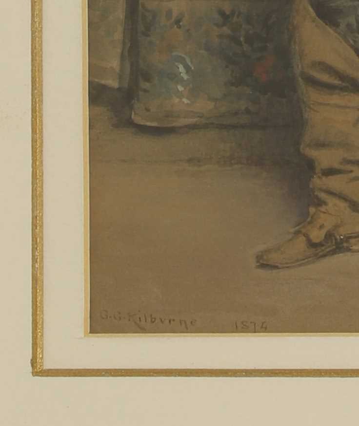 George Goodwin Kilburne (British, 1839-1924) A cavalier - 3