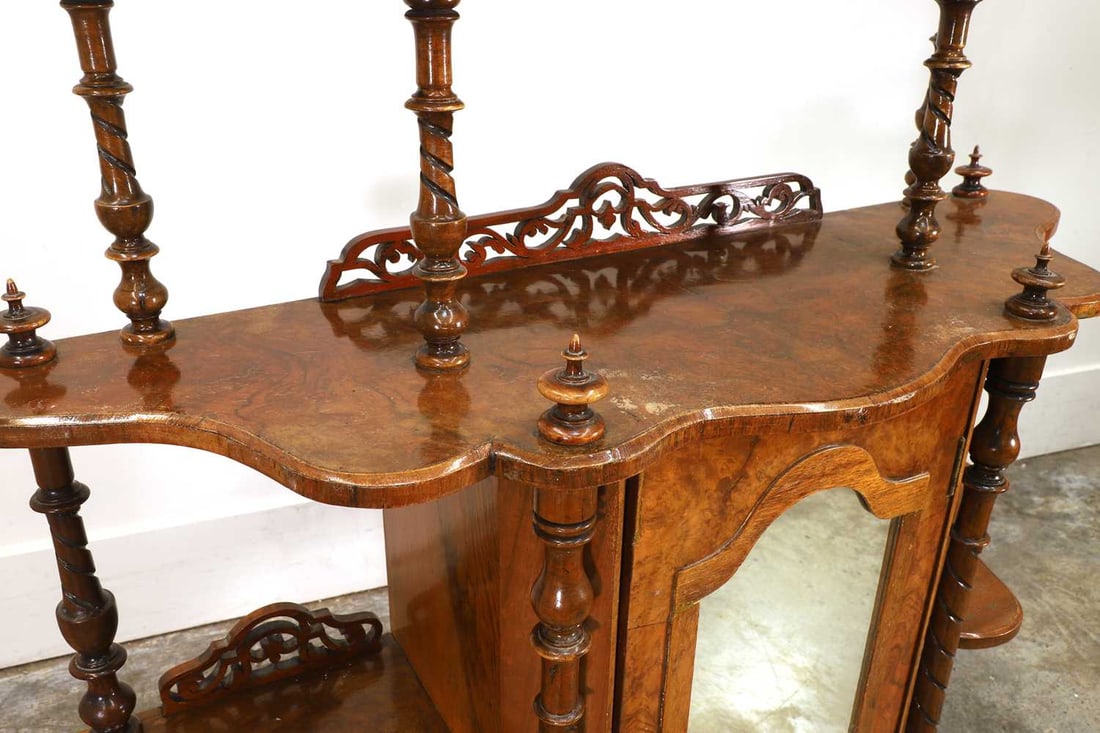 A Victorian walnut chiffonier, 19th century, - 2