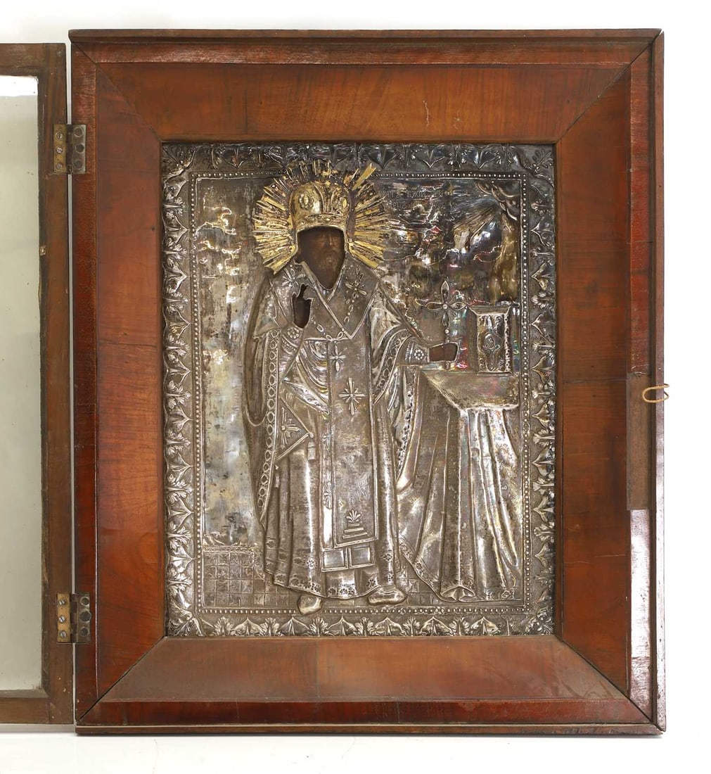 An icon of St Nicholas, Circa 19th century, - 2