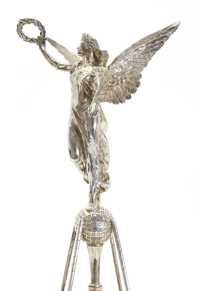 A silver golfing 'Angel of Victory' trophy, 20th century, - 2