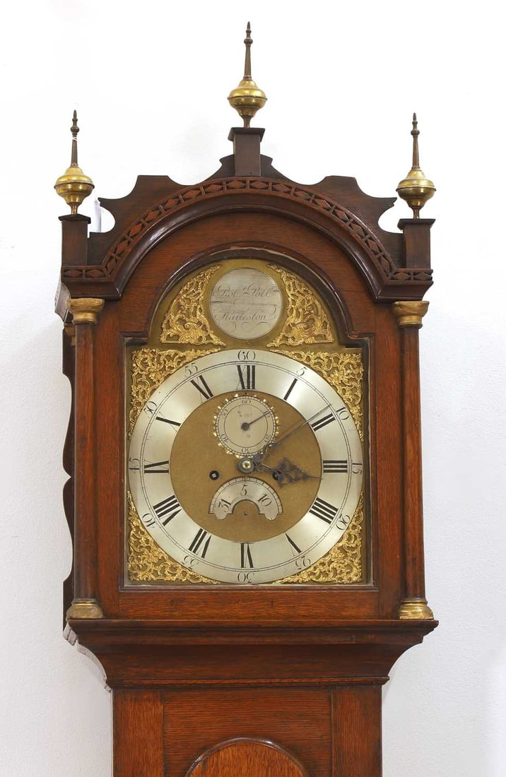 A mahogany cased 8-day longcase clock, 18th century, - 2