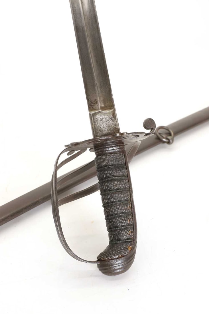 An 1822 pattern Officer's sword and scabbard, - 2