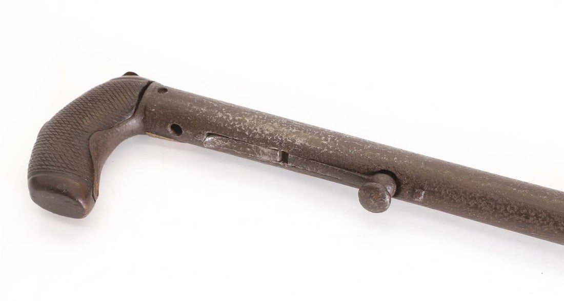 A Patent percussion under hammer walking stick, circa 1900, - 3