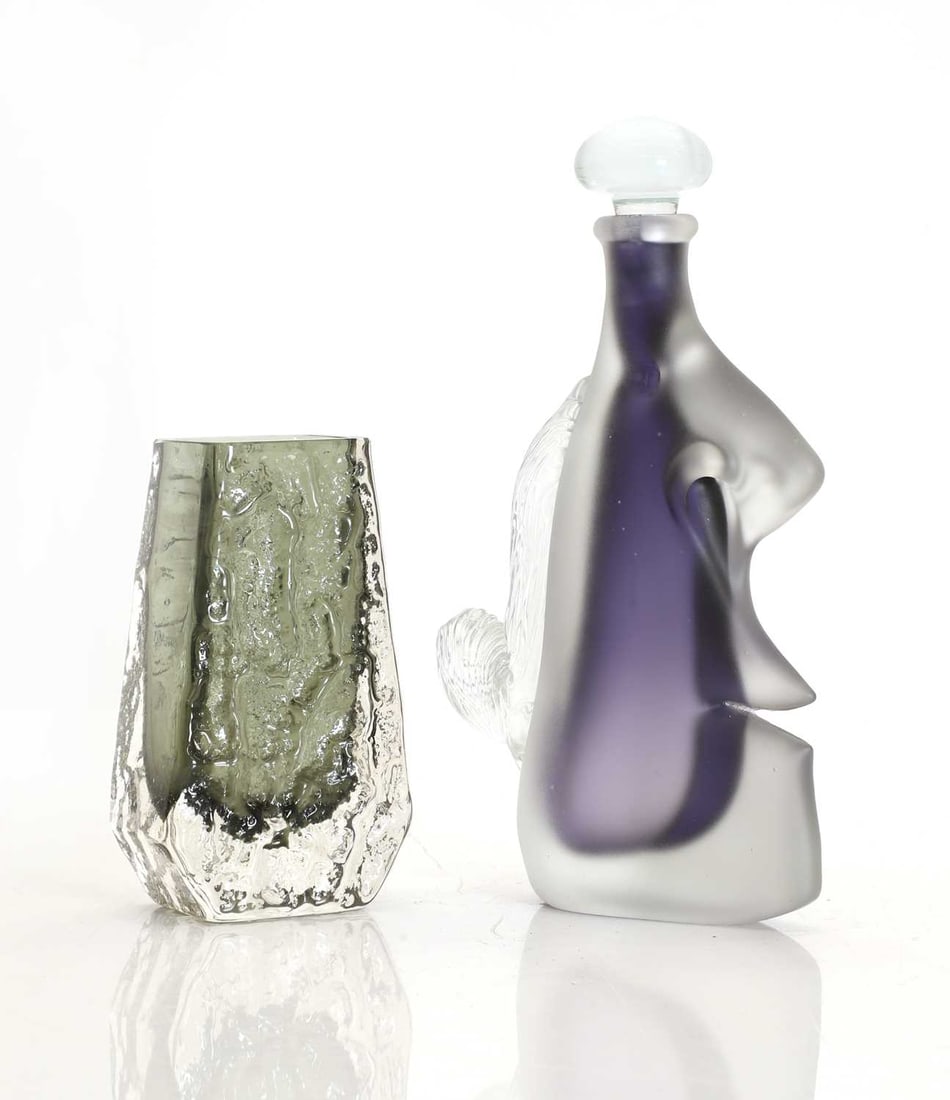 Two glass items, 20th century, - 2