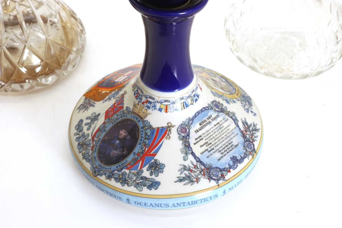 A British Navy Pussers Rum ceramic decanter, - 2
