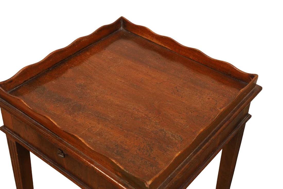 A rosewood side table and a mahogany kettle stand, 19th century, - 3