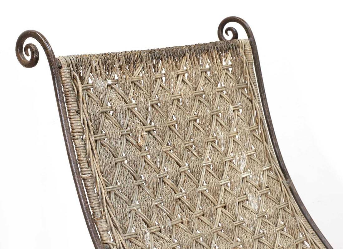 A Franco Albini style rocking chair and footstool, circa 1950, - 3