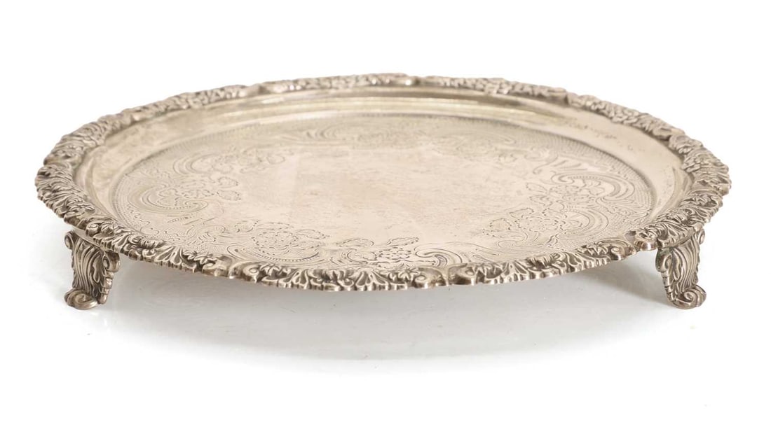 A small silver salver, S C Younge & Co, Sheffield, 1818, - 2