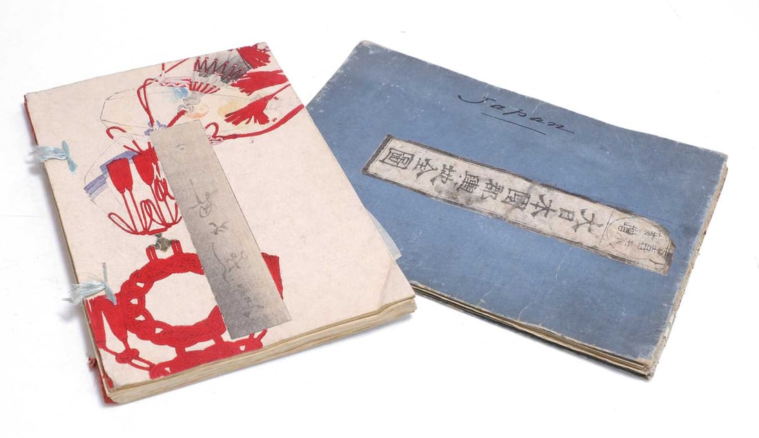 JAPAN: A large folding coloured map of the 'great capital of Japan': JAPAN: A large folding coloured map of the 'great capital of Japan' JAPAN: A large folding coloured map of the 'great capital of Japan'. C1900, tears to the folds; Plus: A Japanese book, with