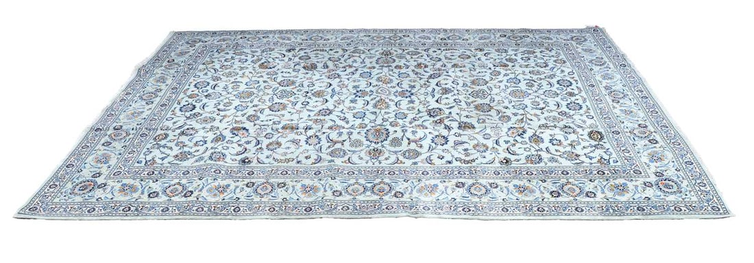 A signed central Persian Kashan carpet, (1 of 2)