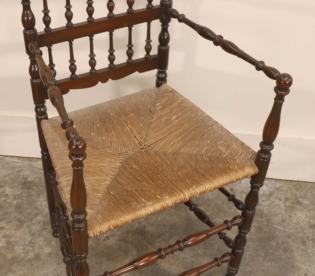 A finely turned armchair, 19th century, - 2