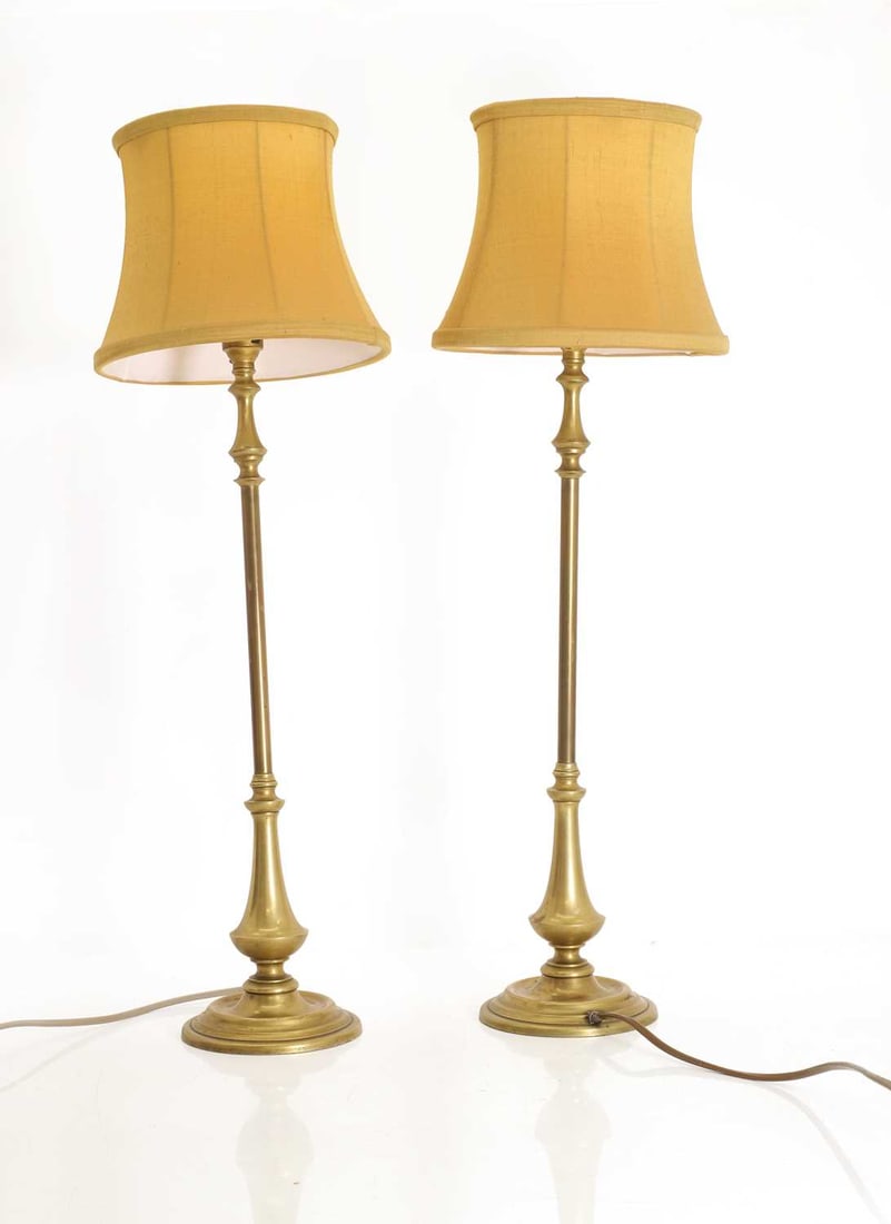 A pair of brass table lamps, 20th century, (1 of 1)