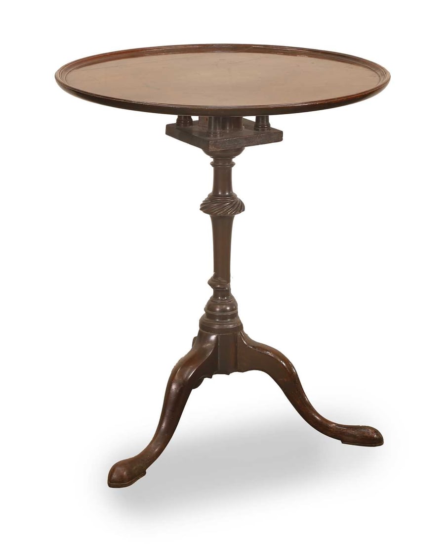 A small mahogany tripod table, late 19th century, (1 of 1)