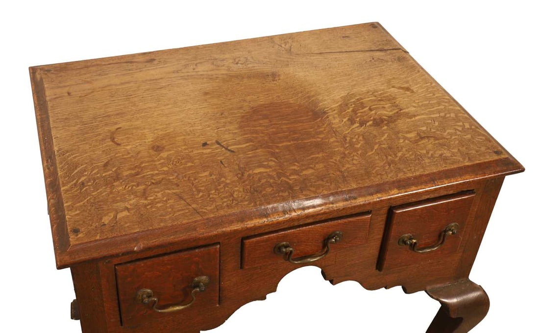 A small oak low boy, 18th century, - 2