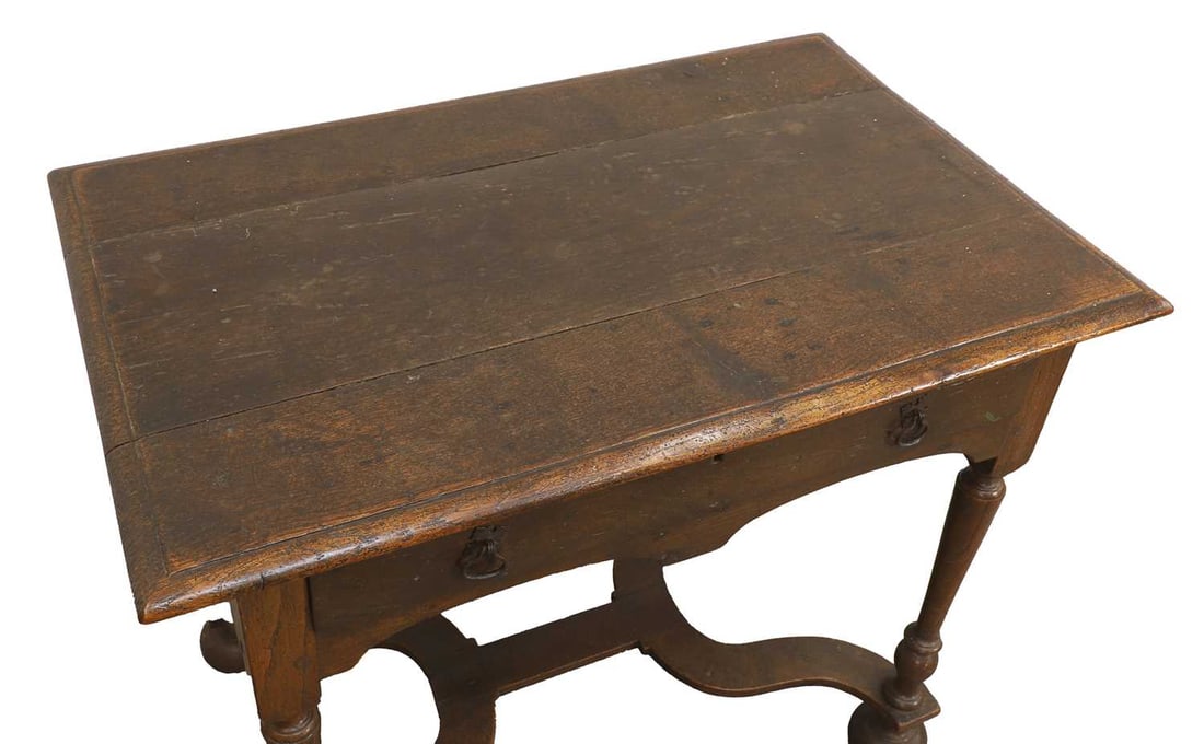 A William and Mary oak side table, late 17th century, - 2