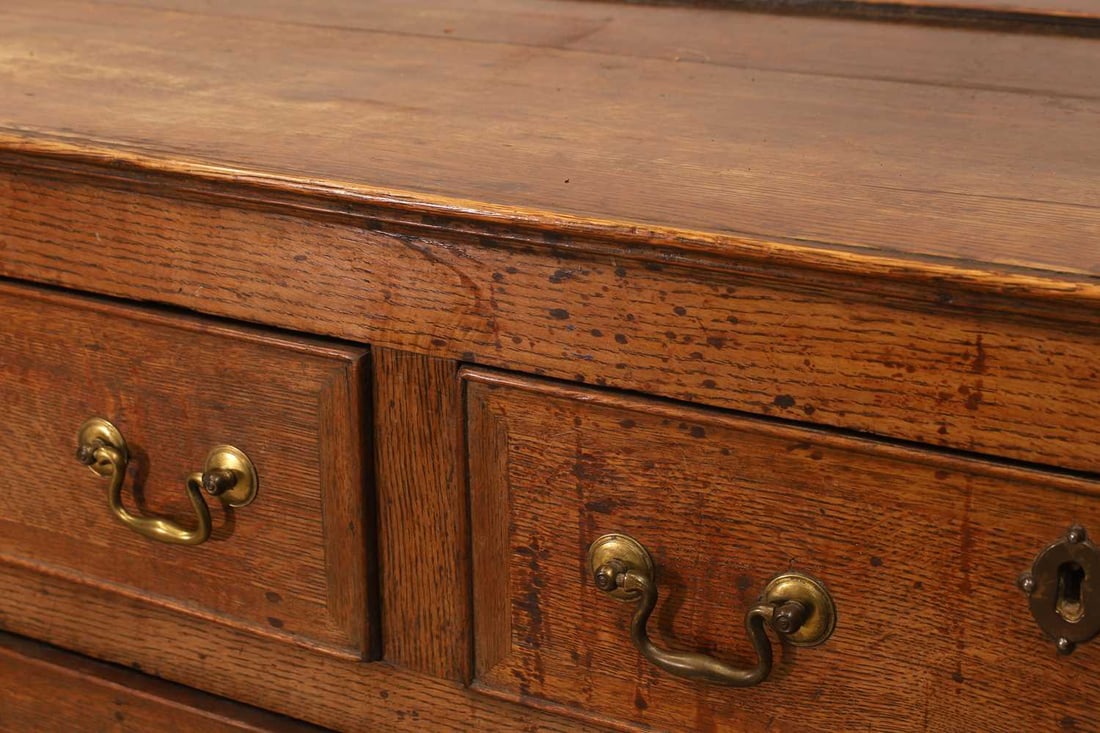 An oak dresser, 18th century, - 2