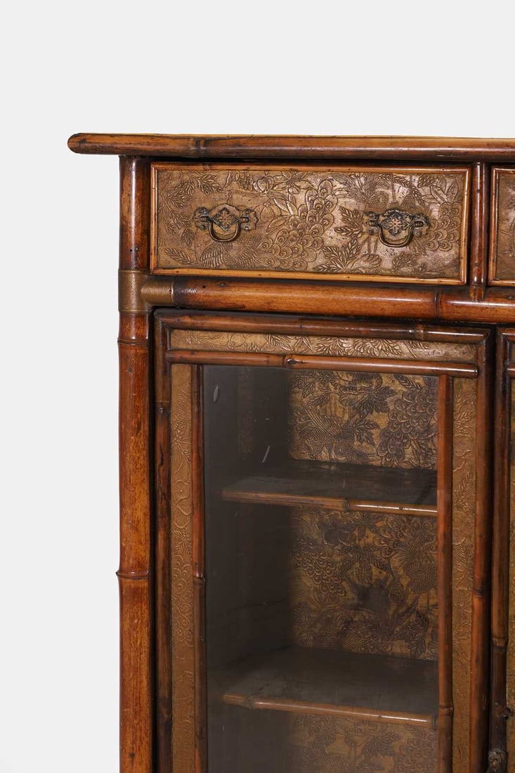 A Victorian bamboo bookcase, c.1880, - 3