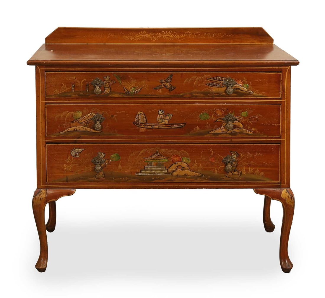 An Art Deco chinoiserie-style decorated bedroom suite, circa 1920s, - 3