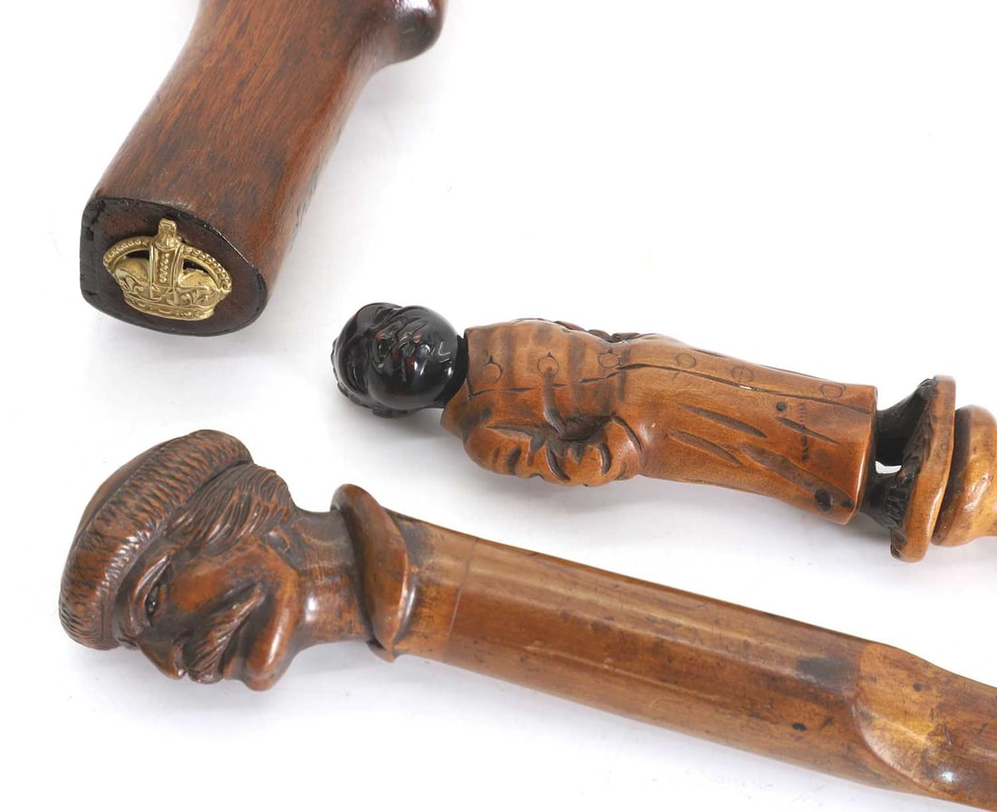 Two novelty carved letter openers, late 19th century, - 2