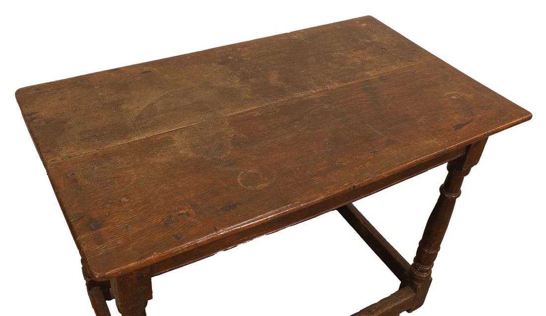 An oak side table, 18th century, - 2