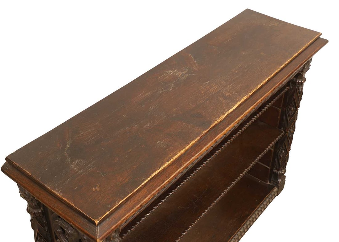 A small Gothic tracery bookcase, 19th century, French, - 2