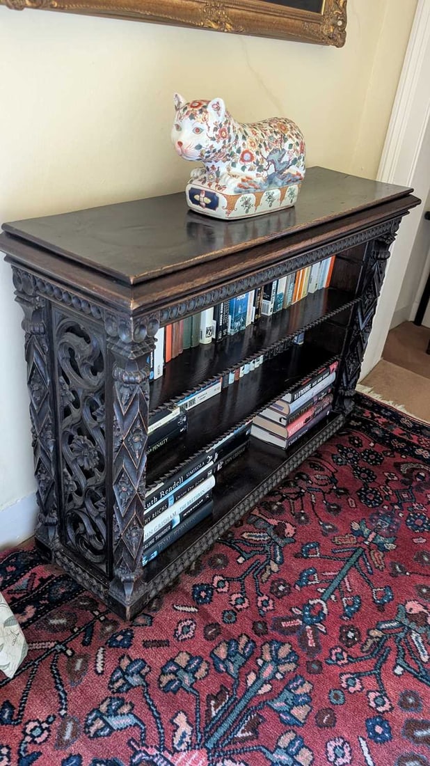 A small Gothic tracery bookcase, 19th century, French, - 3